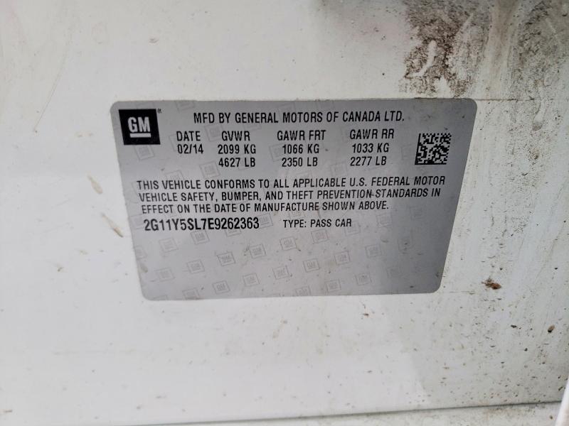 Продаж на аукціоні авто 2014 Chevrolet Impala, vin: 2G11Y5SL7E9262363, номер лоту: 77928375