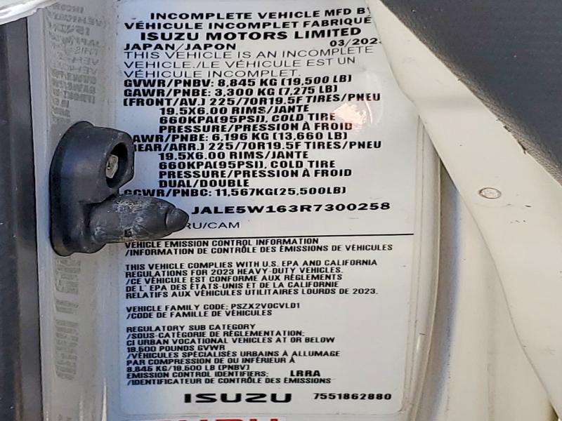2024 Isuzu Nrr მანქანა იყიდება აუქციონზე, vin: JALE5W163R7300258, აუქციონის ნომერი: 53296416