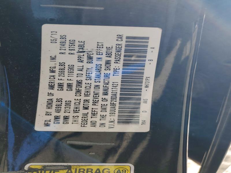 Aukcja sprzedaży 2013 Acura Tl, vin: 19UUA8F29DA017421, numer aukcji: 78869255
