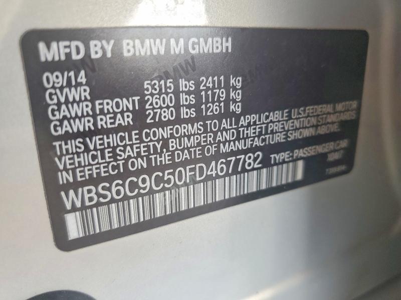 Aukcja sprzedaży 2015 Bmw M6 Gran Co, vin: WBS6C9C50FD467782, numer aukcji: 76747485