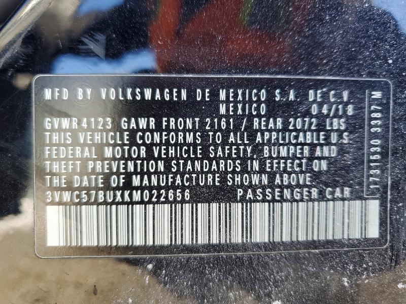 Продаж на аукціоні авто 2019 Volkswagen Jetta, vin: 3VWC57BUXKM022656, номер лоту: 76318215