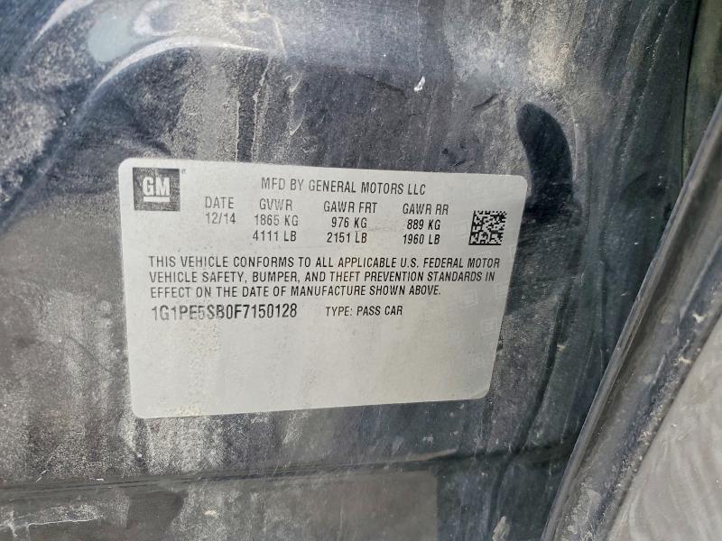77508585 :رقم المزاد ، 1G1PE5SB0F7150128 vin ، 2015 Chevrolet Cruze مزاد بيع