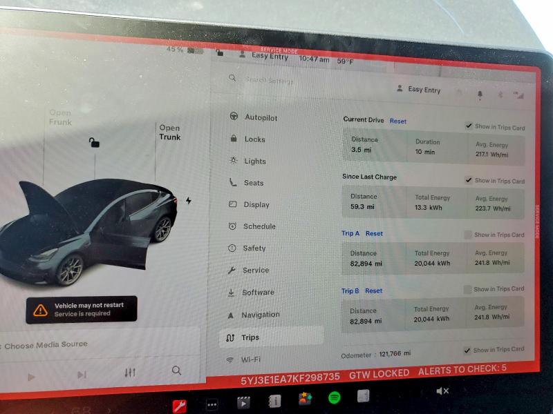 Auction sale of the 2019 Tesla Model 3, vin: 5YJ3E1EA7KF298735, lot number: 78410675