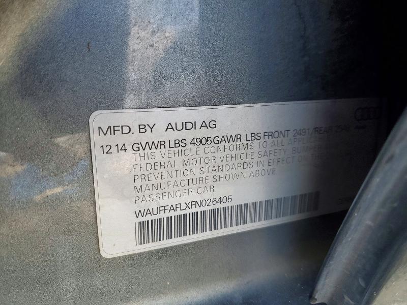 Продажа на аукционе авто 2015 Audi A4, vin: WAUFFAFLXFN026405, номер лота: 77310315