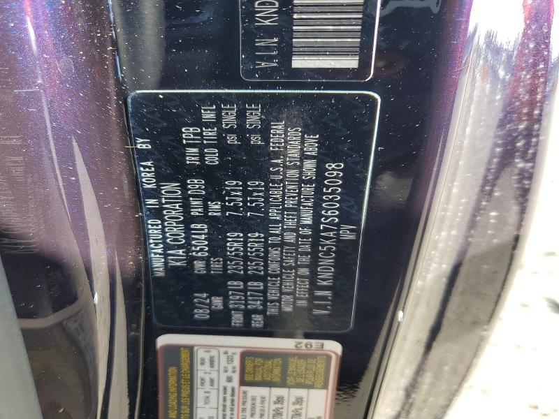 76666955 :رقم المزاد ، KNDNC5KA7S6035098 vin ، 2025 Kia Carnival Hybrid مزاد بيع
