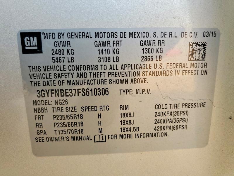 Продаж на аукціоні авто 2015 Cadillac Srx, vin: 3GYFNBE37FS610306, номер лоту: 77985905