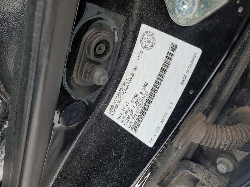 Продажа на аукционе авто 2020 Honda Civic, vin: 2HGFC1F92LH104357, номер лота: 74299695