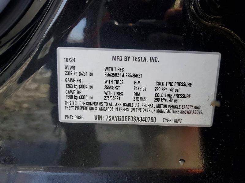 Продажа на аукционе авто 2025 Tesla Model Y, vin: 7SAYGDEF0SA340790, номер лота: 78886375