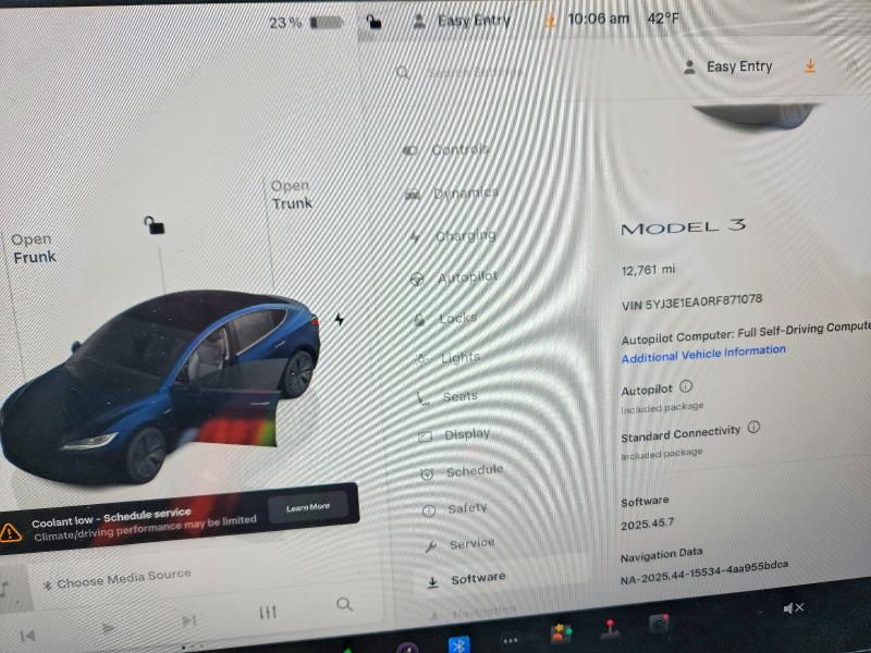 Aukcja sprzedaży 2024 Tesla Model 3, vin: 5YJ3E1EA0RF871078, numer aukcji: 76652225