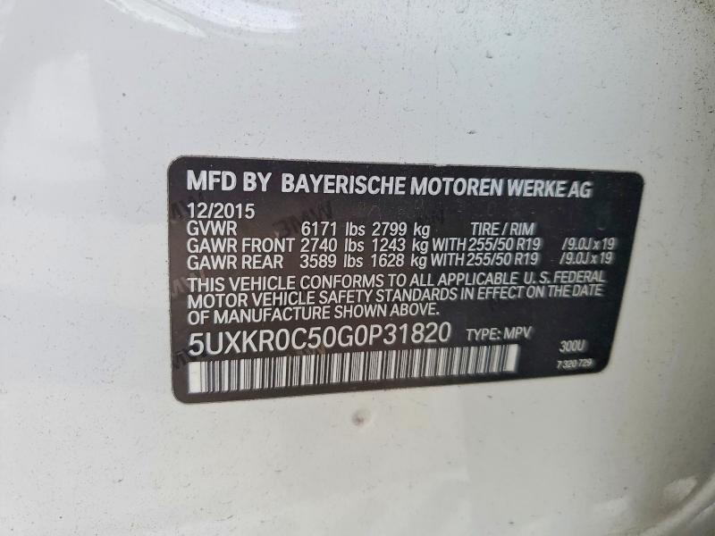 Продаж на аукціоні авто 2016 Bmw X5, vin: 5UXKR0C50G0P31820, номер лоту: 78283115