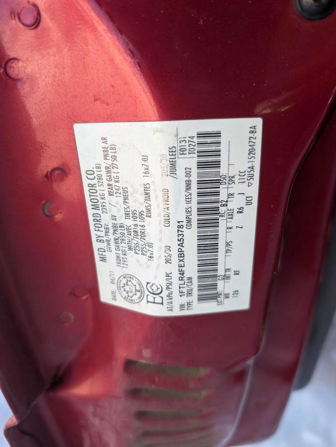 2011 Ford Ranger მანქანა იყიდება აუქციონზე, vin: 1FTLR4FEXBPA53781, აუქციონის ნომერი: 74123055