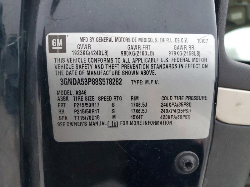 Продаж на аукціоні авто 2008 Chevrolet Hhr Lt, vin: 3GNDA53P88S578282, номер лоту: 76705395
