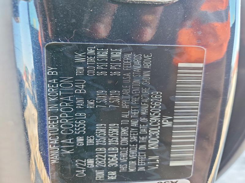 2022 Kia Ev6 მანქანა იყიდება აუქციონზე, vin: KNDC3DLC9N5056269, აუქციონის ნომერი: 77867895