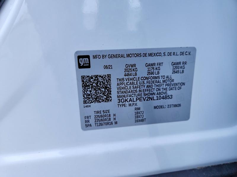 2022 Gmc Terrain მანქანა იყიდება აუქციონზე, vin: 3GKALPEV2NL104853, აუქციონის ნომერი: 76043865