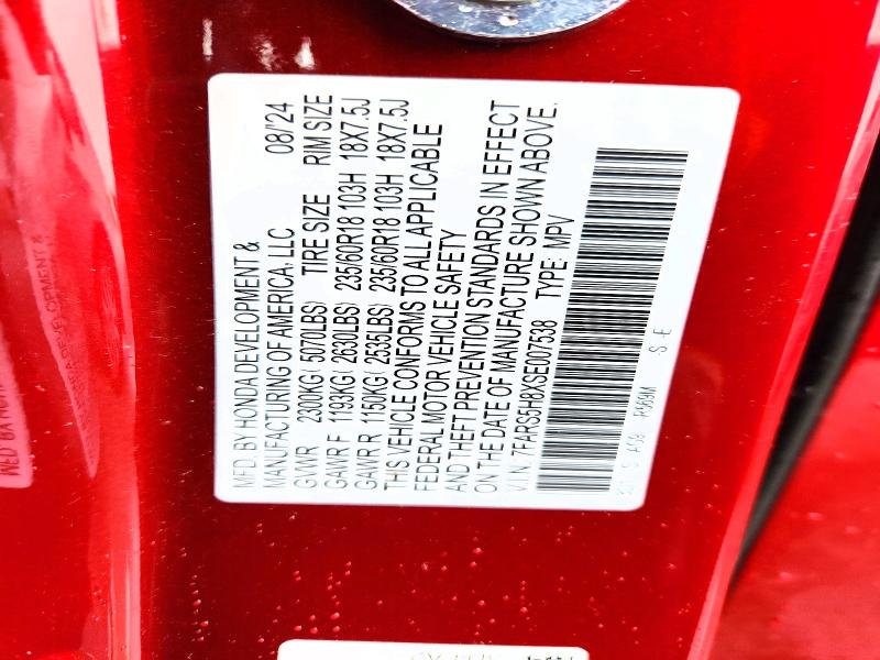 Aukcja sprzedaży 2025 Honda Cr-v, vin: 7FARS5H8XSE007538, numer aukcji: 77069625