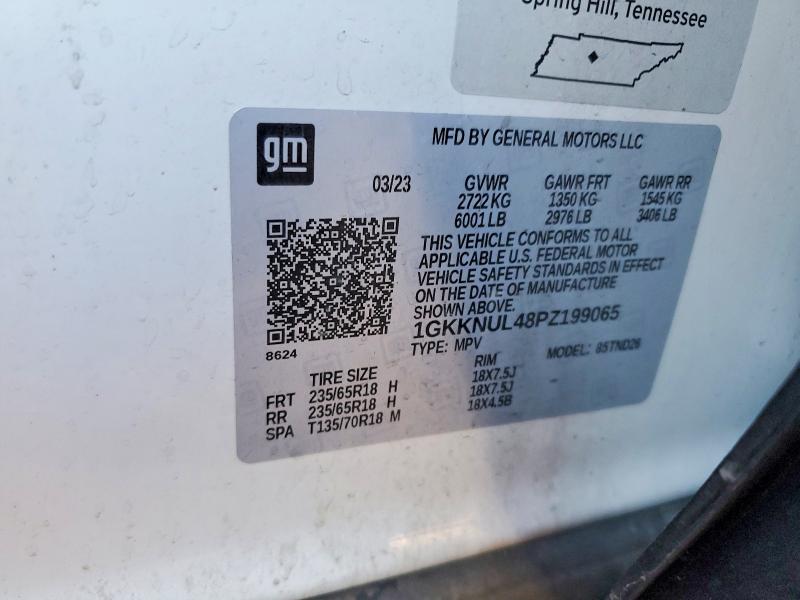 76388515 :رقم المزاد ، 1GKKNUL48PZ199065 vin ، 2023 Gmc Acadia مزاد بيع