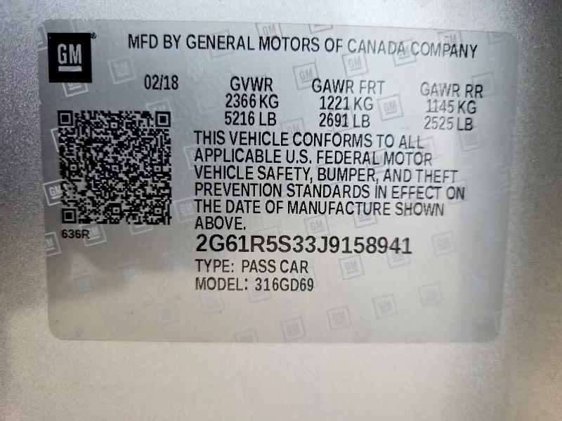 Продаж на аукціоні авто 2018 Cadillac Xts, vin: 2G61R5S33J9158941, номер лоту: 75844235