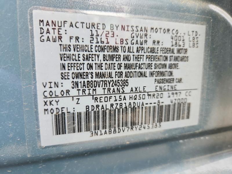 75800255 :رقم المزاد ، 3N1AB8DV7RY245385 vin ، 2024 Nissan Sentra مزاد بيع