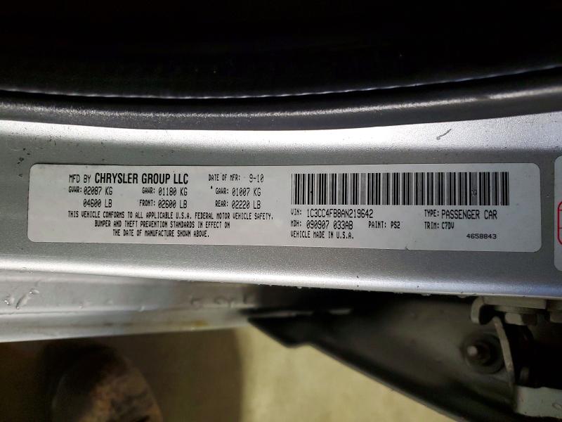 77379715 :رقم المزاد ، 1C3CC4FB8AN219642 vin ، 2010 Chrysler Sebring مزاد بيع
