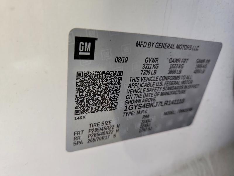 Продаж на аукціоні авто 2020 Cadillac Escalade, vin: 1GYS4BKJ7LR141110, номер лоту: 77168275
