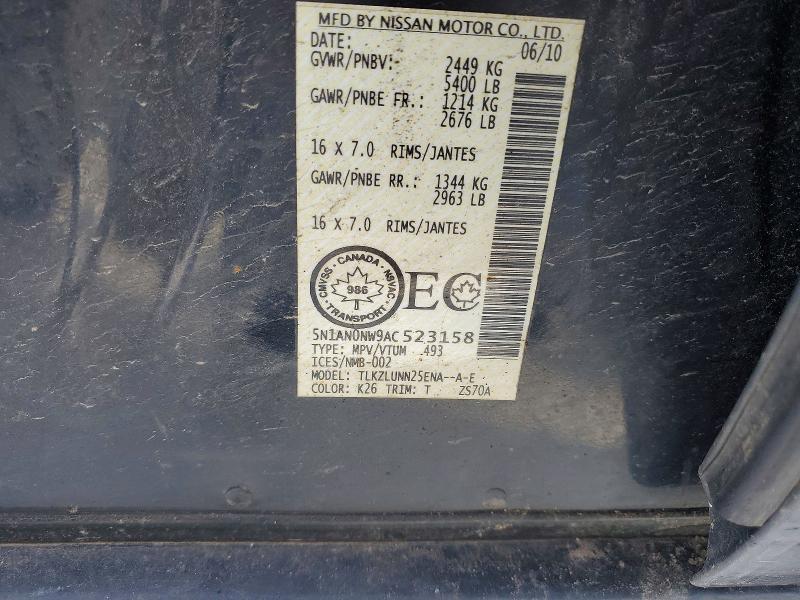 Aukcja sprzedaży 2010 Nissan Xterra, vin: 5N1AN0NW9AC523158, numer aukcji: 76810085