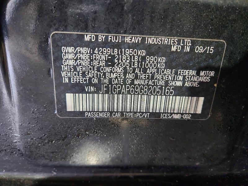 Продажа на аукционе авто 2016 Subaru Impreza, vin: JF1GPAP69G8205165, номер лота: 77540805