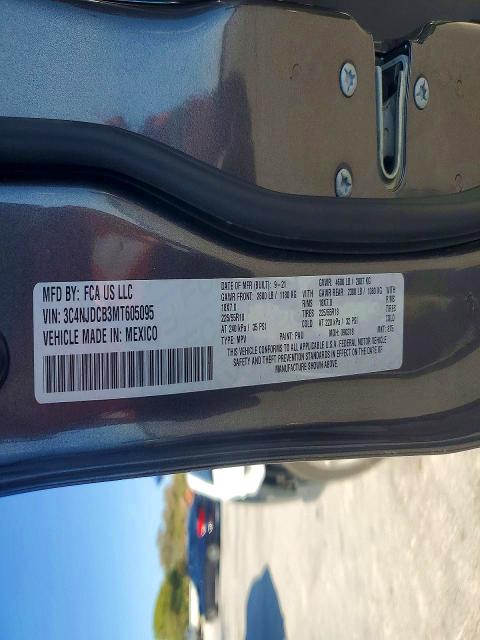 Aukcja sprzedaży 2021 Jeep Compass, vin: 3C4NJDCB3MT605095, numer aukcji: 78505405