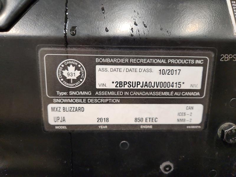 Продажа на аукционе авто 2018 Ski-doo Snowmobile, vin: 2BPSUPJA0JV000415, номер лота: 78457925