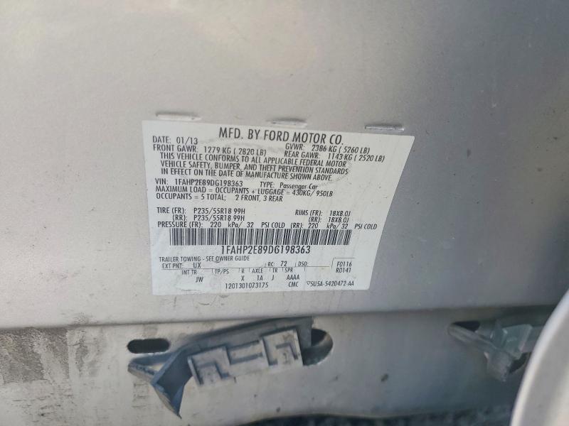 76592935 :رقم المزاد ، 1FAHP2E89DG198363 vin ، 2013 Ford Taurus مزاد بيع