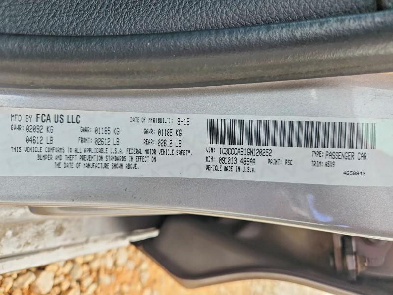 2016 Chrysler 200 მანქანა იყიდება აუქციონზე, vin: 1C3CCCAB1GN120252, აუქციონის ნომერი: 75431455
