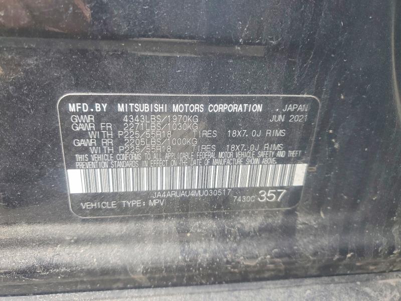 Продаж на аукціоні авто 2021 Mitsubishi Outlander Sport, vin: JA4ARUAU4MU030517, номер лоту: 77935325