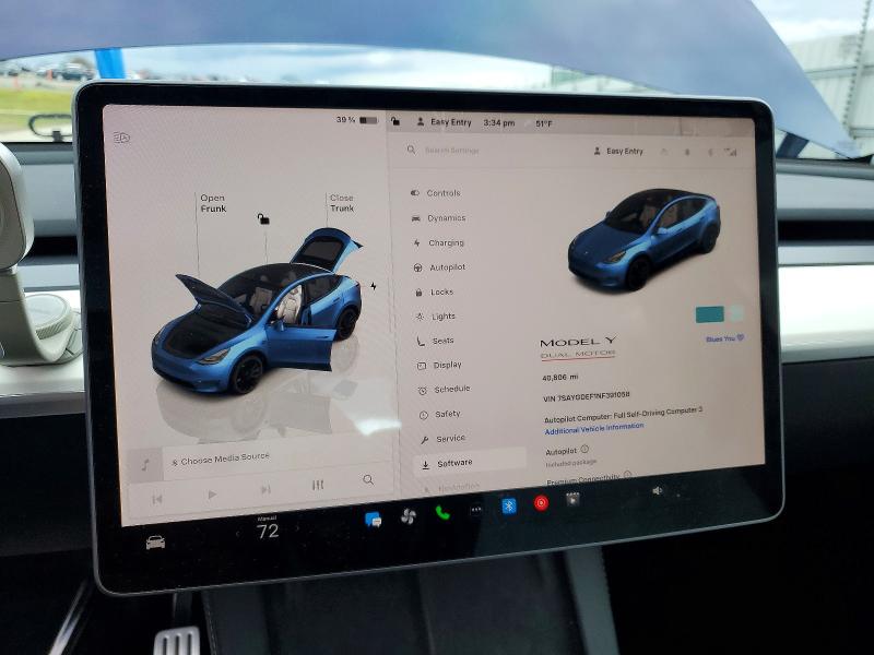 Продаж на аукціоні авто 2022 Tesla Model Y, vin: 7SAYGDEF1NF391058, номер лоту: 76724435