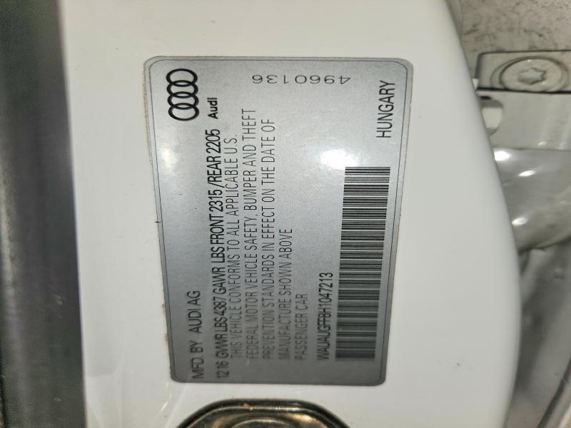77802535 :رقم المزاد ، WAUAUGFF8H1047213 vin ، 2017 Audi A3 مزاد بيع