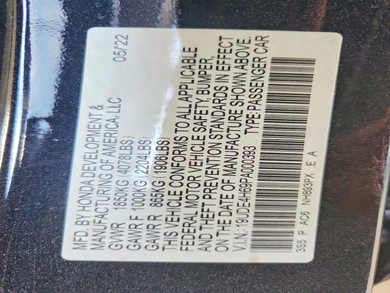 Aukcja sprzedaży 2023 Acura Integra, vin: 19UDE4H69PA000393, numer aukcji: 77829765