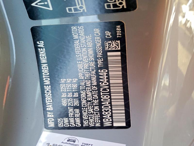 79463835 :رقم المزاد ، WBA83DA08TCV64446 vin ، 2026 Bmw M440xi مزاد بيع