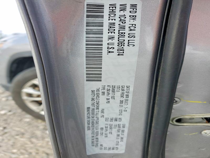 2020 Jeep Cherokee მანქანა იყიდება აუქციონზე, vin: 1C4PJMLB8LD651874, აუქციონის ნომერი: 78232065