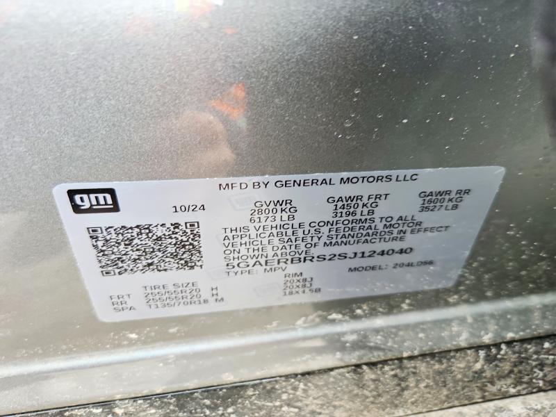 76451775 :رقم المزاد ، 5GAERBRS2SJ124040 vin ، 2025 Buick Enclave مزاد بيع