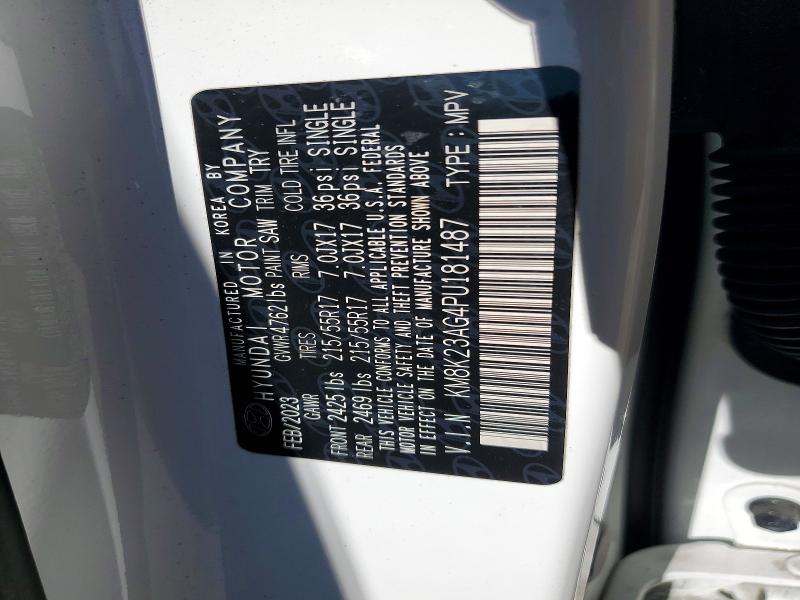 2023 Hyundai Kona Electric მანქანა იყიდება აუქციონზე, vin: KM8K23AG4PU181487, აუქციონის ნომერი: 79467485