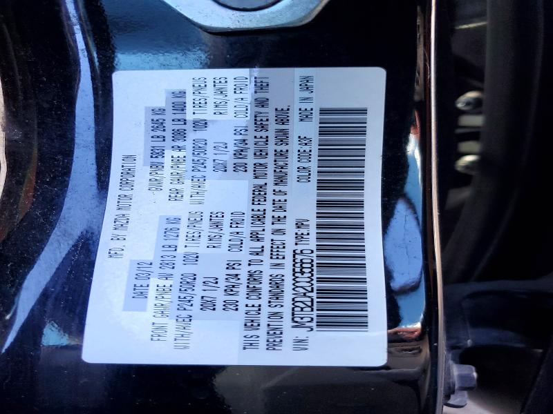 77383525 :رقم المزاد ، JM3TB2DA2C0356676 vin ، 2012 Mazda Cx-9 مزاد بيع