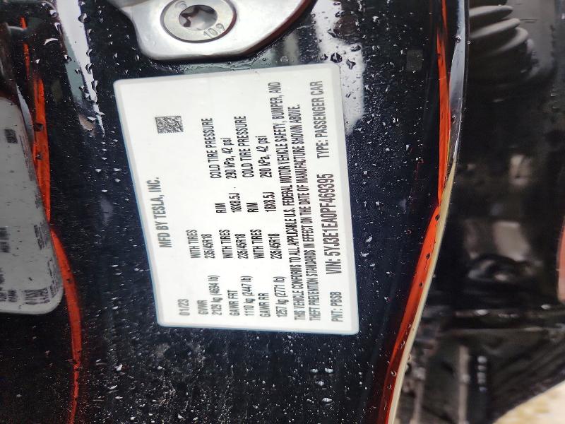 2023 Tesla Model 3 მანქანა იყიდება აუქციონზე, vin: 5YJ3E1EA0PF469395, აუქციონის ნომერი: 77927205