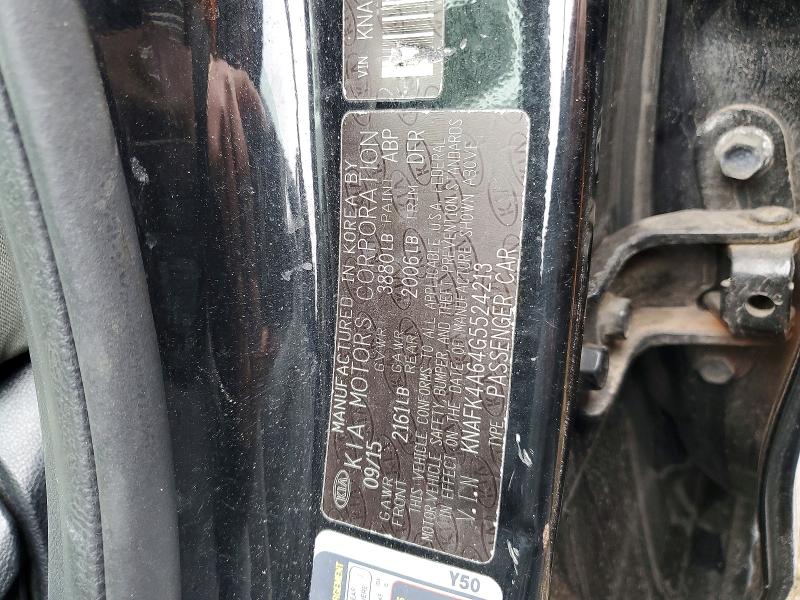 76531475 :رقم المزاد ، KNAFK4A64G5524213 vin ، 2016 Kia Forte مزاد بيع