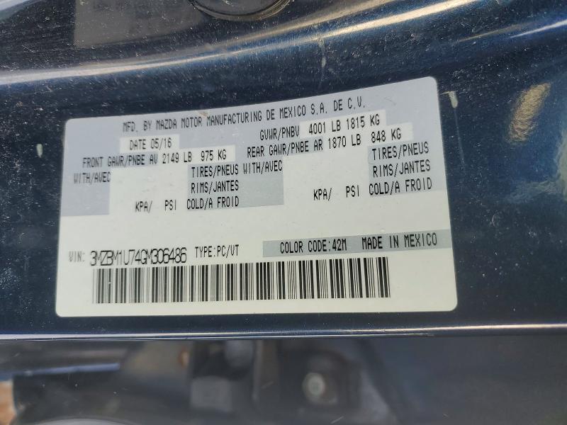 Aukcja sprzedaży 2016 Mazda 3, vin: 3MZBM1U74GM306486, numer aukcji: 75318355
