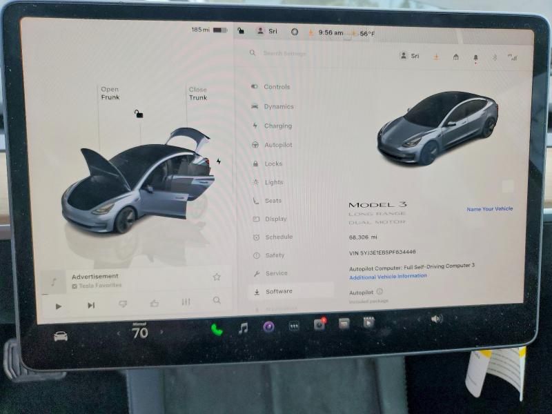 Aukcja sprzedaży 2023 Tesla Model 3, vin: 5YJ3E1EB5PF634446, numer aukcji: 76828825