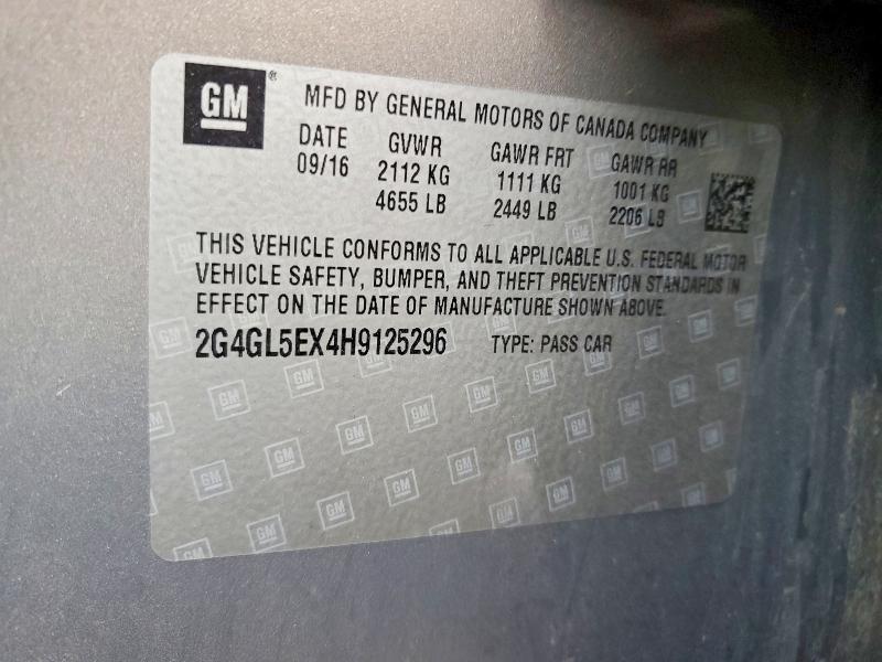 Продажа на аукционе авто 2017 Buick Regal, vin: 2G4GL5EX4H9125296, номер лота: 78704355
