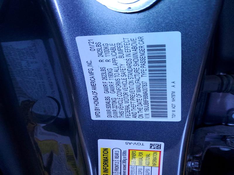 Aukcja sprzedaży 2021 Acura Tlx, vin: 19UUB6F66MA007837, numer aukcji: 78906275