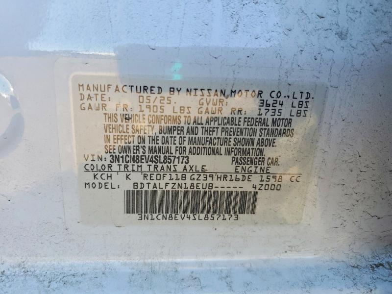 78834655 :رقم المزاد ، 3N1CN8EV4SL857173 vin ، 2025 Nissan Versa مزاد بيع