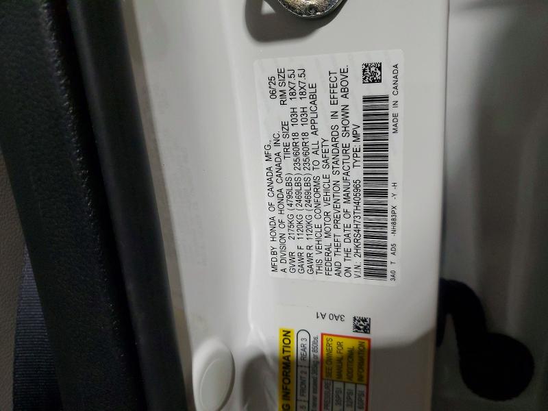 76958575 :رقم المزاد ، 2HKRS4H73TH405965 vin ، 2026 Honda Cr-v مزاد بيع