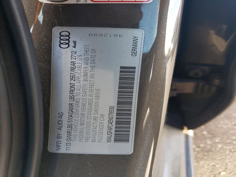 2014 Audi A6 მანქანა იყიდება აუქციონზე, vin: WAUGFAFC4EN079930, აუქციონის ნომერი: 78115445