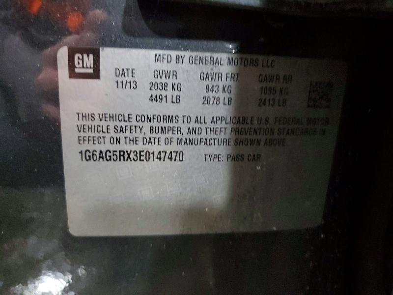 Продажа на аукционе авто 2014 Cadillac Ats, vin: 1G6AG5RX3E0147470, номер лота: 75548425
