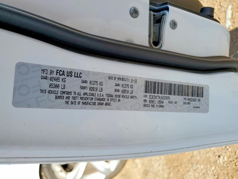 75427575 :رقم المزاد ، 2C3CDXCT0JH237878 vin ، 2018 Dodge Charger مزاد بيع